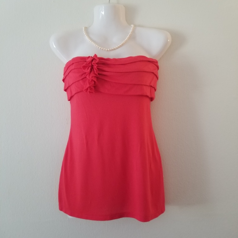 🌞 The Limited Red Orange Tube Top